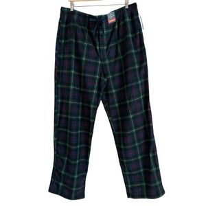 St. Johns Bay Mens Sleepwear Classic Pajama Pants Navy Red & Green Size XLT NEW